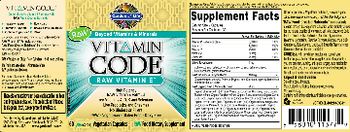 Garden Of Life Vitamin Code RAW Vitamin E - raw food supplement