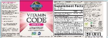 Garden Of Life Vitamin Code Vitamin Code Raw B-12 - supplement