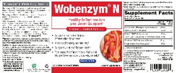 Garden Of Life Wobenzym N Healthy Inflammation And Joint Support - supplement