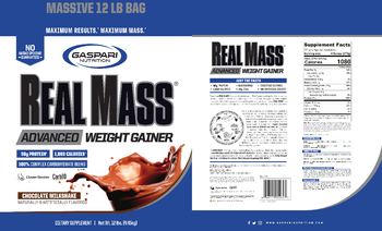 Gaspari Nutrition Real Mass Chocolate Milkshake - supplement