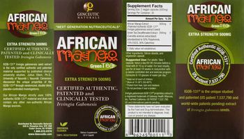 Genceutic Naturals African Mango +Green Tea - supplement