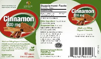 Genceutic Naturals Cinnamon 500 mg - supplement