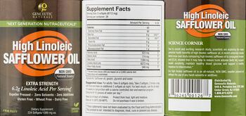 Genceutic Naturals High Linoleic Safflower Oil - these statements have not been evaluated by the food and drug administration this product is not int