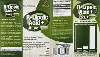 Genceutic Naturals R-Lipoic Acid+ - supplement