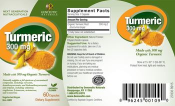 Genceutic Naturals Turmeric 300 mg - supplement