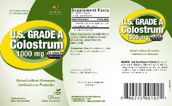Genceutic Naturals U.S. Grade A Colostrum 1000 mg - supplement