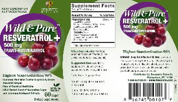 Genceutic Naturals Wild & Pure Resveratrol + 500 mg Trans-Resveratrol - supplement