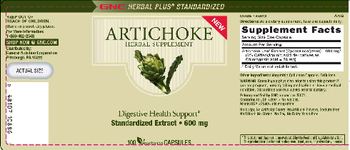 General Nutrition Corporation Artichoke - herbal supplement
