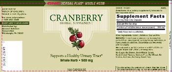 General Nutrition Corporation Cranberry - herbal supplement