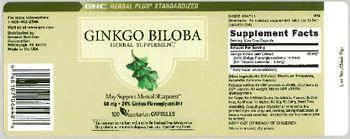 General Nutrition Corporation Ginkgo Biloba - herbal supplement