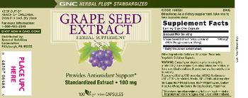 General Nutrition Corporation Grape Seed Extract - herbal supplement