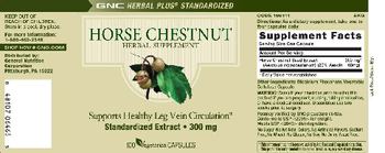 General Nutrition Corporation Horse Chestnut - herbal supplement