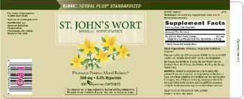 General Nutrition Corporation St. John's Wort - herbal supplement