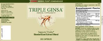 General Nutrition Corporation Triple Ginsa - herbal supplement