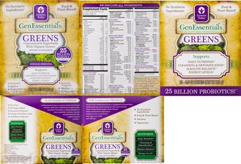 Genesis Today GenEssentials Greens - supplement
