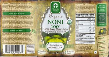 Genesis Today Organic Noni 100 - liquid supplement