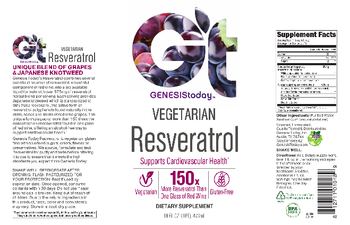 GT Genesis Today Resveratrol - supplement