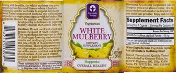 Genesis Today White Mulberry - supplement