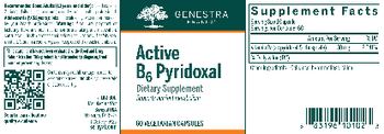Genestra Brands Active B6 Pyridoxal - supplement