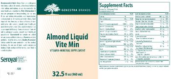 Genestra Brands Almond Liquid Vite Min - vitaminminer al supplement