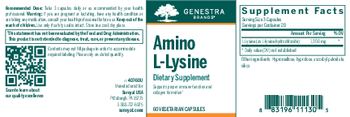 Genestra Brands Amino L-Lysine - amino acid supplement