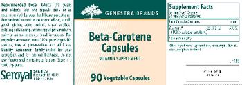 Genestra Brands Beta-Carotene Capsules - vitamin supplement