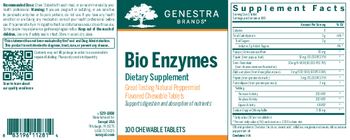 Genestra Brands Bio Enzymes Great-Tasting Natural Peppermint Flavored - supplement