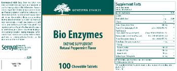 Genestra Brands Bio Enzymes Natural Peppermint Flavor - enzyme supplement
