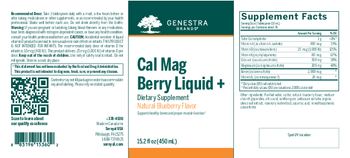 Genestra Brands Cal Mag Berry Liquid + Natural Blueberry Flavor - supplement