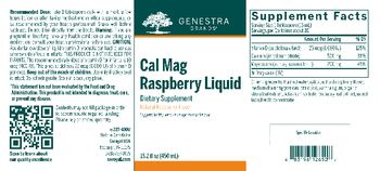 Genestra Brands Cal Mag Raspberry Liquid Natural Raspberry Flavor - supplement