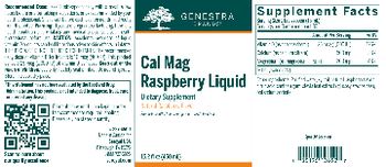 Genestra Brands Cal Mag Raspberry Liquid Natural Raspberry Flavor - supplement