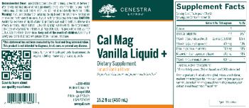 Genestra Brands Cal Mag Vanilla Liquid + Natural Vanilla Flavor - supplement