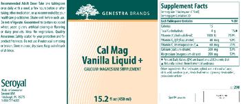 Genestra Brands Cal Mag Vanilla Liquid + - calciummagnesium supplement