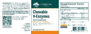 Genestra Brands Chewable V-Enzymes Natural Peppermint Flavor - supplement