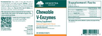 Genestra Brands Chewable V-Enzymes Natural Peppermint Flavor - supplement