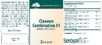 Genestra Brands Cleavers Combination #1 - herbal supplement