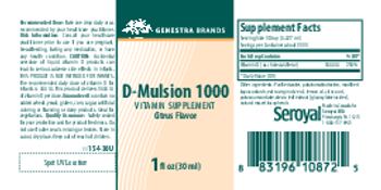 Genestra Brands D-Mulsion 1000 Citrus Flavor - vitamin supplement