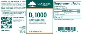 Genestra Brands D3 1000 - supplement