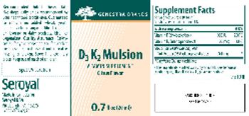 Genestra Brands D3 K2 Mulsion Citrus Flavor - vitamin supplement