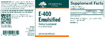 Genestra Brands E-400 Emulsified - supplement