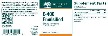 Genestra Brands E-400 Emulsified - supplement