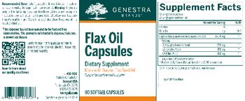 Genestra Brands Flax Oil Capsules - supplement