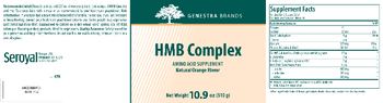 Genestra Brands HMB Complex Natural Orange Flavor - amino acid supplement