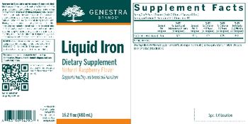 Genestra Brands Liquid Iron Natural Raspberry Flavor - supplement