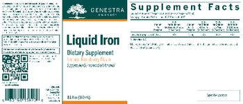 Genestra Brands Liquid Iron Natural Raspberry Flavor - colloidal mineral supplement