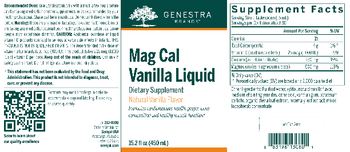 Genestra Brands Mag Cal Vanilla Liquid Natural Vanilla Flavor - supplement