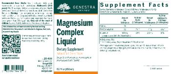 Genestra Brands Magnesium Complex Liquid Natural Tart Berry Flavor - mineral supplement