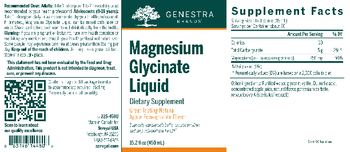Genestra Brands Magnesium Glycinate Liquid Natural Apple-Pomegranate Flavor - supplement