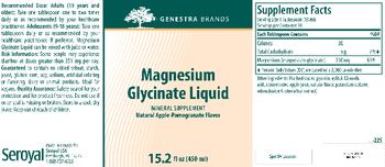 Genestra Brands Magnesium Glycinate Liquid Natural Apple-Pomegranate Flavor - mineral supplement