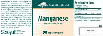 Genestra Brands Manganese - mineral supplement